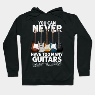 You Can Never Have Too Many Guitars Funny Guitar Player Gift Hoodie